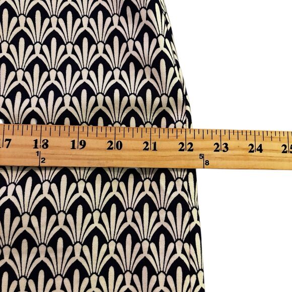 Talbots Navy Blue White Gatsby Art Deco Straight Skirt Size 14 Preppy NWOT - Picture 5 of 9